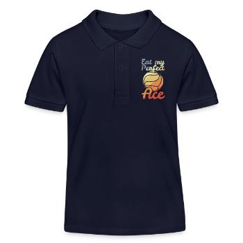 Volleyball Witz - Kinder Organic Poloshirt Mini Sprinter von Stanley/Stella - Navy - Vorne