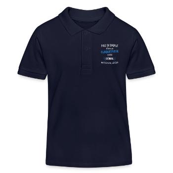 Awesome Tap Player - Kids Organic Polo Shirt by Stanley/Stella - navy - Front