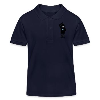 Geocaching: Je ne suis pas perdu! - Polo enfant bio Stanley/Stella - bleu marine - Devant