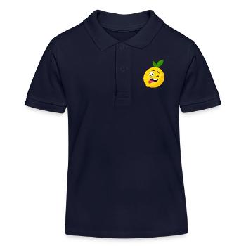 Zitronen-Meme - Kinder Organic Poloshirt Mini Sprinter von Stanley/Stella - Navy - Vorne