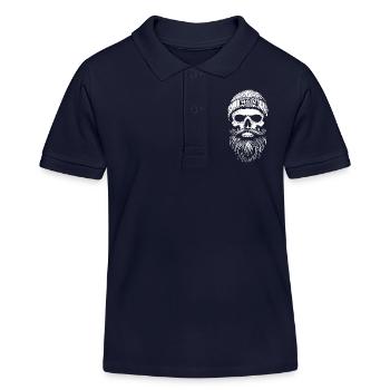 Moin - Totenkopf mit Bart - Seemann Geschenk - Kinder Organic Poloshirt Mini Sprinter von Stanley/Stella - Navy - Vorne