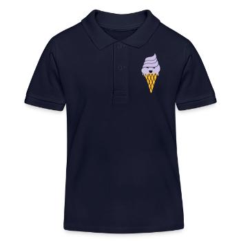 ice cream - Eis Waffel - Kinder Organic Poloshirt Mini Sprinter von Stanley/Stella - Navy - Vorne