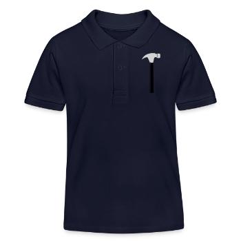 werkzeug hammer - Kinder Organic Poloshirt Mini Sprinter von Stanley/Stella - Navy - Vorne
