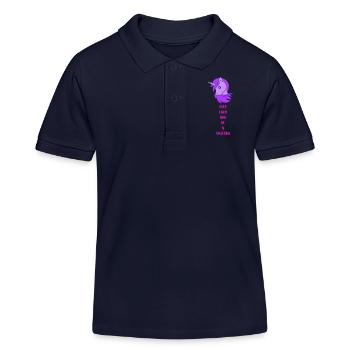 unicorn keep calm - Kinder Organic Poloshirt Mini Sprinter von Stanley/Stella - Navy - Vorne