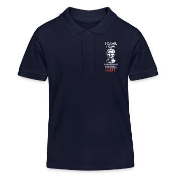 Kaugeräusche Chewing Essgeräusche Schmatzen Kauen - Kinder Organic Poloshirt Mini Sprinter von Stanley/Stella - Navy - Vorne