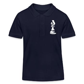 Bishop Bishop Chess Figure Chess Symbol Graphic - Kids Organic Polo Shirt by Stanley/Stella - navy - Front