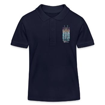 Rotterdam, White House at the Old Port, Netherlands - Kids Organic Polo Shirt by Stanley/Stella - navy - Front