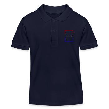 Pays-Bas Neterland, Drapeau de lettrage de déclaration - Polo enfant bio Stanley/Stella - bleu marine - Devant