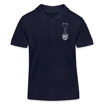 Lampe avec ampoule en verre défectueuse - Polo enfant bio Stanley/Stella - bleu marine - Devant
