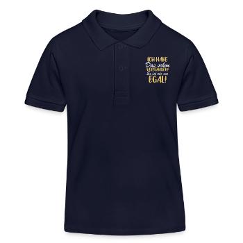Ich habe das schon verstanden es ist mir nur egal! - Kinder Organic Poloshirt Mini Sprinter von Stanley/Stella - Navy - Vorne