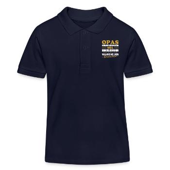 Opas wurden geschaffen weil Enkelkinder wahre Held - Kinder Organic Poloshirt Mini Sprinter von Stanley/Stella - Navy - Vorne