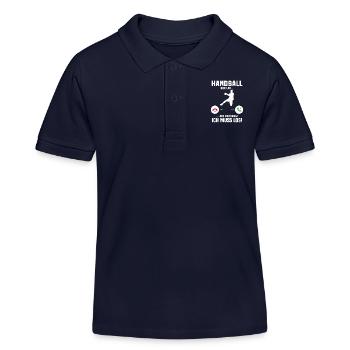 Handball Calls Me, Funny Gift Handball - Kids Organic Polo Shirt by Stanley/Stella - navy - Front