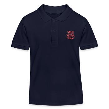 Muttertag Mutter Mama Wow Tochter Sohn Geschenk - Kinder Organic Poloshirt Mini Sprinter von Stanley/Stella - Navy - Vorne