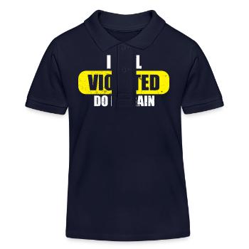 I Feel Violated Do It Again Offensive Adult Humor - Kinder Organic Poloshirt Mini Sprinter von Stanley/Stella - Navy - Vorne