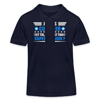je suis Cuisinier dée cadeau pour Cuisinier - Polo enfant bio Stanley/Stella - bleu marine - Devant