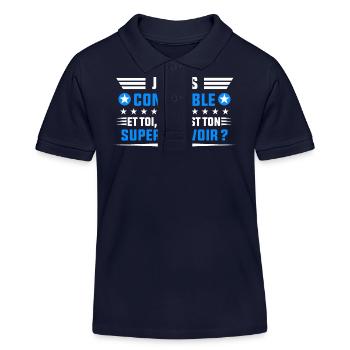 je suis comptable idée cadeau Comptable - Polo enfant bio Stanley/Stella - bleu marine - Devant