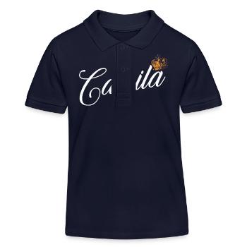 Camila Nom pour les femmes Enfants Tout-petits - Camila - Polo enfant bio Stanley/Stella - bleu marine - Devant