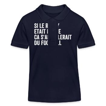 If Rugby Were Easy It Would Be Called Football - Kids Organic Polo Shirt by Stanley/Stella - navy - Front