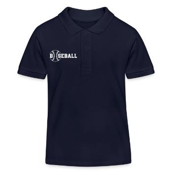 Joueur de baseball design Fan de baseball - Polo enfant bio Stanley/Stella - bleu marine - Devant