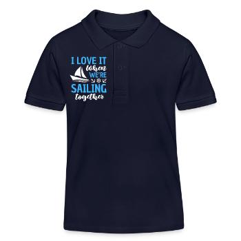 Lustiges Segeln Spruch Segelsport - Kinder Organic Poloshirt Mini Sprinter von Stanley/Stella - Navy - Vorne