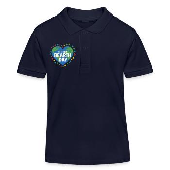 Umweltschutz Geburtstag Spruch - Kinder Organic Poloshirt Mini Sprinter von Stanley/Stella - Navy - Vorne