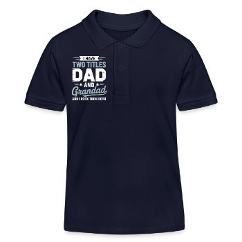 Stolzer Papa Opa Spruch Großvater Humor - Kinder Organic Poloshirt Mini Sprinter von Stanley/Stella - Navy - Vorne