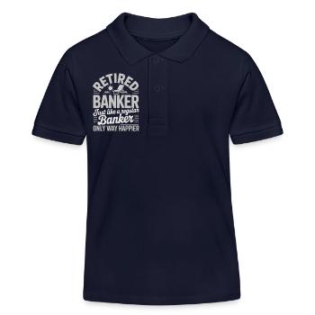 Banquier retraité Pension de banquier - Polo enfant bio Stanley/Stella - bleu marine - Devant