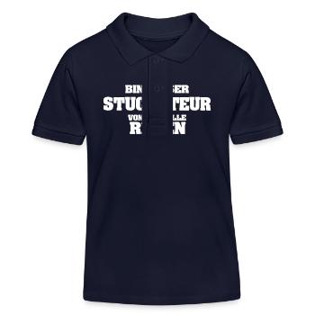 Stuckateur als Beruf - Kinder Organic Poloshirt Mini Sprinter von Stanley/Stella - Navy - Vorne