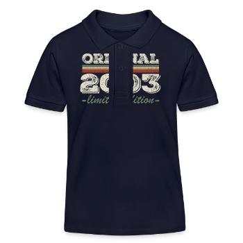Legende seit 2003 Geboren 2003 Geburtstag 2003 - Kinder Organic Poloshirt Mini Sprinter von Stanley/Stella - Navy - Vorne