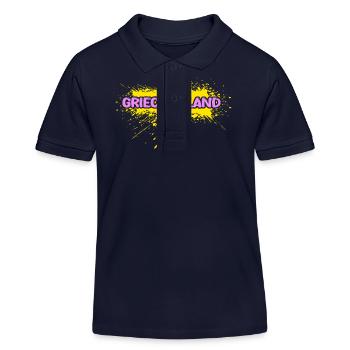 Sonne Griechenland - Kinder Organic Poloshirt Mini Sprinter von Stanley/Stella - Navy - Vorne