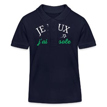 I can't I consoled - Kids Organic Polo Shirt by Stanley/Stella - navy - Front