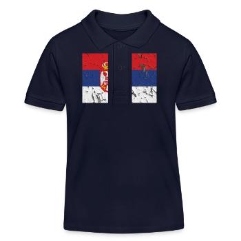 Serbien - Kinder Organic Poloshirt Mini Sprinter von Stanley/Stella - Navy - Vorne