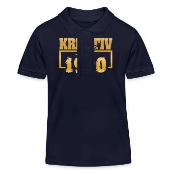 Web designer 1980 - Kids Organic Polo Shirt by Stanley/Stella - navy - Front