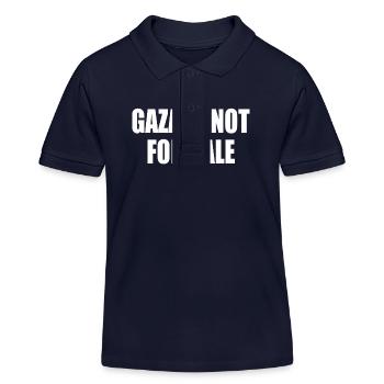 gaza is not for sale - Kids Organic Polo Shirt by Stanley/Stella - navy - Front