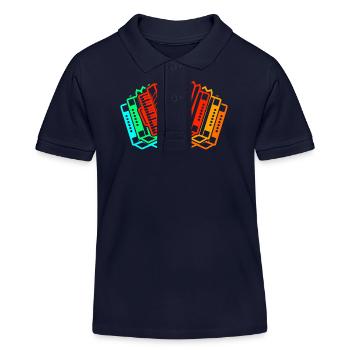 Accordéoniste Accordéon - Polo enfant bio Stanley/Stella - bleu marine - Devant