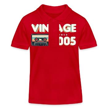 Musique Classique & Nostalgique Anniversaire - Vintage - Polo enfant bio Stanley/Stella - rouge - Devant