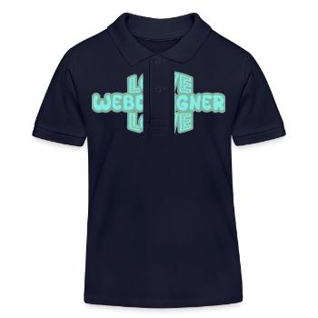 Web designer as a saying - Kids Organic Polo Shirt by Stanley/Stella - navy - Front