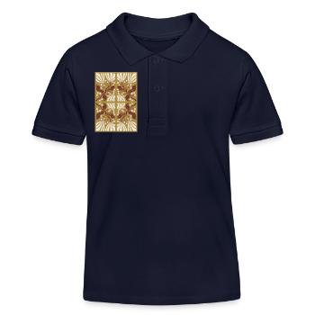 Jugendstil, Arts & Crafts, Aesthetic, Vintage-1900 - Kinder Organic Poloshirt Mini Sprinter von Stanley/Stella - Navy - Vorne