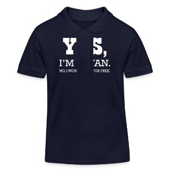 Bryan Ja, ich bin nicht Hemd Bryan für Mann - Kinder Organic Poloshirt Mini Sprinter von Stanley/Stella - Navy - Vorne