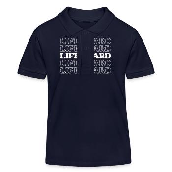 Lifeguard Beach Swimming Pool Guard - Kids Organic Polo Shirt by Stanley/Stella - navy - Front
