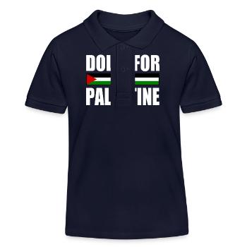dolls for palestine - Kids Organic Polo Shirt by Stanley/Stella - navy - Front