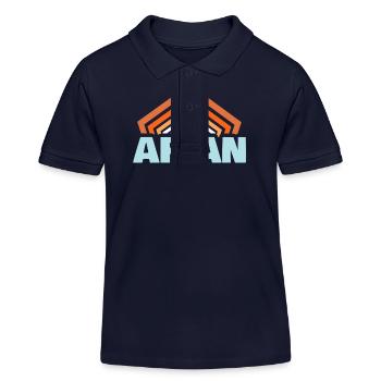 First name Arian - Kids Organic Polo Shirt by Stanley/Stella - navy - Front