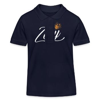 Zoey Nom pour Femme Enfant Tout-petit - Zoey Custom - Polo enfant bio Stanley/Stella - bleu marine - Devant