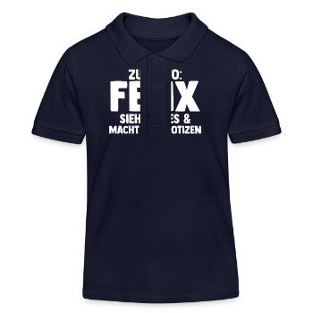 Felix - Polo enfant bio Stanley/Stella - bleu marine - Devant