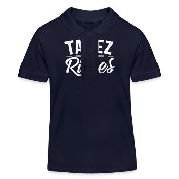 Taxez les riches - Polo enfant bio Stanley/Stella - bleu marine - Devant