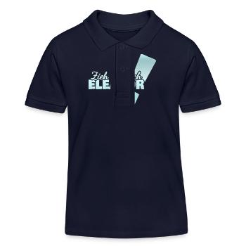 Eleanor als Vorname - Kinder Organic Poloshirt Mini Sprinter von Stanley/Stella - Navy - Vorne