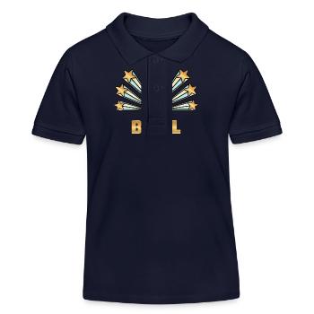 Gift for Basil - Kids Organic Polo Shirt by Stanley/Stella - navy - Front