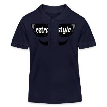 Retro Style - Kinder Organic Poloshirt Mini Sprinter von Stanley/Stella - Navy - Vorne
