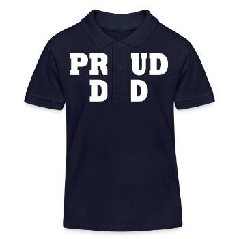 Proud dad - Polo enfant bio Stanley/Stella - bleu marine - Devant