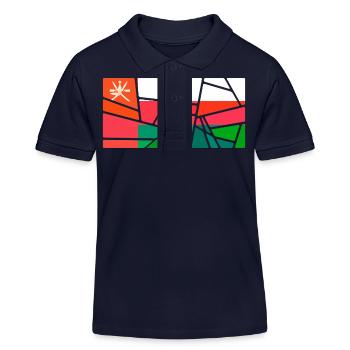 Oman als Oman - Kinder Organic Poloshirt Mini Sprinter von Stanley/Stella - Navy - Vorne